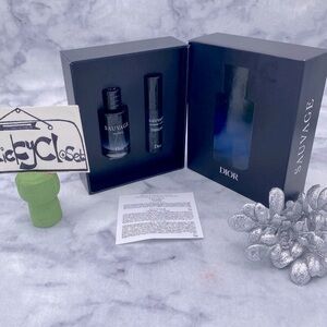 Dior Sauvage Eau Forte Parfum Set-Travel Spray 10ml&Face Serum 5ml-2pc-BOXED-NEW